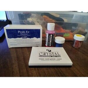 Embossing Supplies Mixed Lot Stampin Up Pearl Ex Ink Pad
